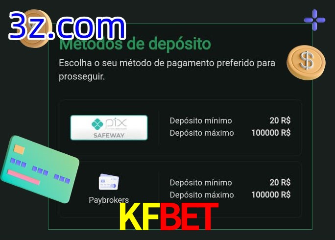 O cassino KFBET oferece uma grande variedade de métodos de pagamento